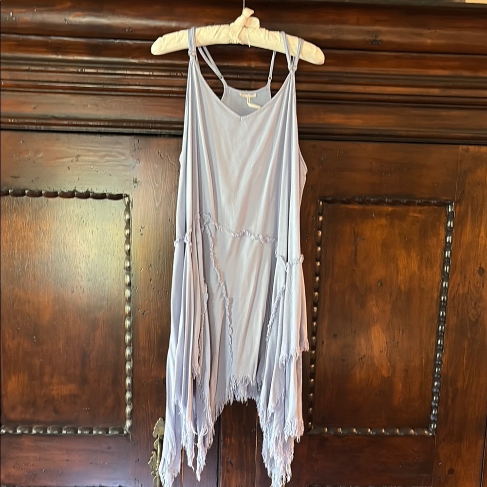Flowy Light Blue Fringe Dress